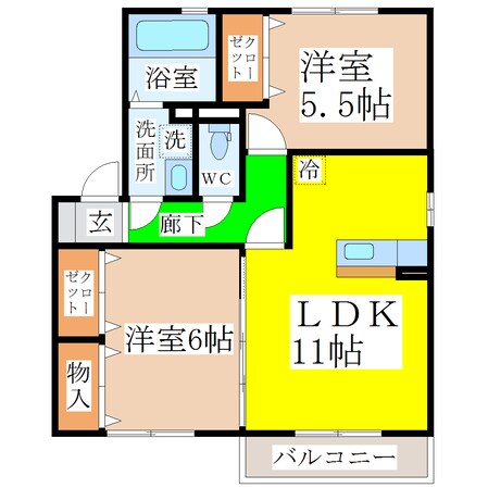 西牟田駅 徒歩31分 2階の物件間取画像